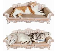 Extra Large Sofa Shaped Cat Scratcher Bed - 31.5 Inches Infinity Durable Corrugated Cardboard Cats Lounge, Modern Stylish Bed,Luxury Scratching Board Couch Scratcher,Protects Furniture