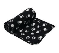 Bunty Pawprint Pet Blanket - Black - Large 140x100cm