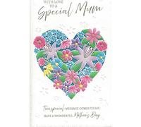 EXTRA LARGE SPECIAL MUM MOTHERS DAY CARD 8 PAGE INSERT. 12 X 7.5 INCHES