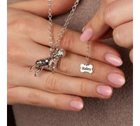 Extra Large Staffordshire Bull Terrier Silver Necklace - Personalised