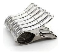 Extra Large Stainless Steel Clothes Pegs, Heavy Duty, Windproof, Multipurpose, High Clamping Force for Beach, Home & Outdoors, Smooth & Rounded Edges