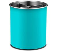 Extra-Large Stainless Steel Kitchen Utensil Holder - 360° Rotating Utensil Caddy - Weighted Base for Stability - Utensil Crock With Removable Divider for Easy Cleaning - Countertop Utensil Organizer.