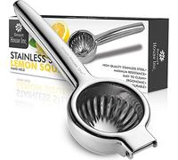 Extra-Large Stainless Steel Lemon Squeezer - Manual Fruit Juicer with Seeds and Pulp Filter - Metal Juicer Press for Juicing Lemons, Limes, Oranges, and Pomegranate