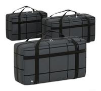 Extra Large Storage Bags Waterproof Thickened Moving Boxes for Clothes Quilts Blankets Home Organisation Grey 100x36x50cm(XLC)