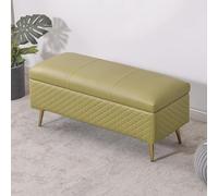 Extra Large Storage Bench with Padded Seat Metal Legs Safety Hinge Ideal for Entryway & Hallway 110 x 40 x 45 cmStylish Footrest &