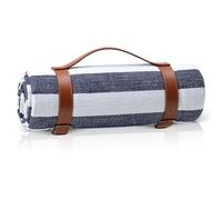 Extra Large Striped Picnic Blanket - Waterproof & Sandproof, Foldable with Carry Handle - Ideal for Picnics, Camping, Beach & Outdoor Use