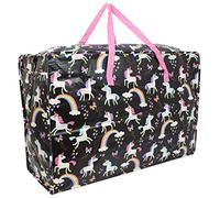 Extra large strong Reusable Kids storage bags with zip (4 Patterns) (Unicorn)