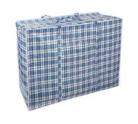 Extra Large Strong Storage Laundry Shopping Bags - XL Moving Bags with Zipper & Handles - Jumbo Reusable Store Zip Bag (Pack of 3)