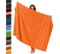 Extra Large Super Jumbo Bath Sheet 100x200cm Egyptian Cotton Soft XXL Bath Sheet (Orange)