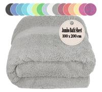 Extra Large Super Jumbo Bath Sheet Silver 100x200cm Egyptian Cotton Soft XXL Bath Sheet