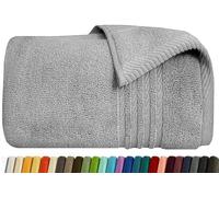 Extra Large Super Jumbo Bath Sheet Towels 100 x 200 cm, 600-GSM Ultra Soft XXL Bath Sheet 100% Egyptian Cotton Big Size Bathroom Shower Bath Towel (Silver, Jumbo Bath Sheet)