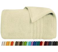 Extra Large Super Jumbo Bath Sheet Towels 100 x 200 cm, 600-GSM Ultra Soft XXL Bath Sheet 100% Egyptian Cotton Big Size Bathroom Shower Bath Towel (Cream, Jumbo Bath Sheet)