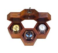 Extra Large Superior Rosewood Honeycomb Watch Box Display Case Holder Collector Organizer for Men, Men's Vintage Watch Storage Box to Store and Keep your Watches Safe (House of three watch)