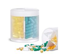 Extra Large Supplement Organizer with 4 Compartments Easy Open Pill Dispenser Monthly Medicine Vitamins Organizers Storage Pill Bottles,Transparent