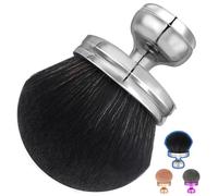Extra Large Tanning Brush Self Tanner Brush 3.2inch Kabuki Tanning for Self Tan Back Applicator Wide-headed Blend Blur Body Makeup Kabuki Foundation Body Tanner With Drawstring Bag (silvery)