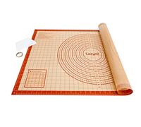 Extra Large & Thick Silicone Baking Mat 91×61 cm, Non Stick Pastry Rolling Sheet with Measurement, Non-Slip Silicon Dough kneading Board, Counter Table Mat, Placemat, for Pie/Cake/Pizza (Red)