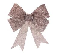 Extra Large Tinsel Bow Giant Sparkly Decoration for your Christmas Tree, Presents or to Hang anywhere in Gold, Silver or Red (Rose Gold)