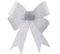 Extra Large Tinsel Bow Giant Sparkly Decoration for your Christmas Tree, Presents or to Hang anywhere in Gold, Silver, Rose Gold or Red (White)