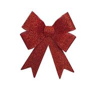 Extra Large Tinsel Bow Giant Sparkly Decoration for your Christmas Tree, Presents or to Hang anywhere in Gold, Silver or Red (Red)