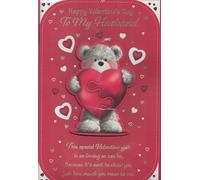 Extra Large To My Husband Valentine's Day Card, Cute Romantic Teddy Design, 8-Page Insert, 30 x 20 cm