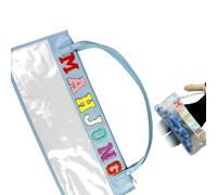 Extra Large Translucent Makeup Carrier with Letter Print and Secure Closure Ideal for Busy Routine Transparents Package At a Glance