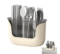 Extra Large Utensil Holder - Clear Cutlery Organizer, Spacious Container, Durable Kitchen Container | Multi-Section Spatula Holder for Sauce, Spoon, Cutlery, Soul
