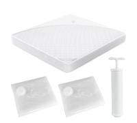 Extra Large Vacuum Storage Bags with Manual Pump, 2 Pack Mattress Vacuum Bags for Moving and Returns, 100x220cm Reusable Protective Mattress Cover for Compression, Storage and Transport