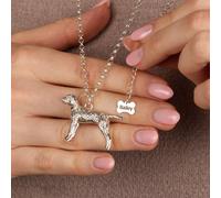 Extra Large Vizsla Silver Necklace - Personalised
