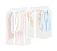Extra Large Wardrobe Rail Cover, Dustproof Clothes Rail Cover Transparent Clothes Garment Rail Strong Zipped Cover with Organization Pocket for Wardrobe Storage and Travel