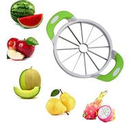 Extra Large Watermelon Slicer Cutter with Handle, Round Stainless Steel Pineapple Cantaloup Melon Fruit Slicer Peeler Corer Server for Kitchen Slicer Gadget