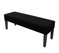 Extra Large Waterproof Bench Cover 63-74 Inch, Non-Slip Elastic Dining Slipcover, Washable Seat Protector for Kitchen & Piano, Durable Black Fur Design, Fits L (63"-71")
