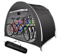 Extra Large Waterproof Bike & Garden Storage Tent for 3-4 Bikes + Tools, Heavy-Duty 210D PU4000 Oxford Weatherproof Shelter with Ground Pegs Easy 10 Min Setup-210x150x165cm