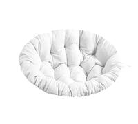 Extra Large Waterproof DoubleChair Cushion Thick Hanging Egg Hammock Cushion for Patio Swing Living Room & Bedroom 130x130CM Cozy White Design