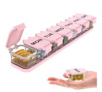 Extra Large Weekly Pill Organizer 7 Day - Portable Daily Pill Box with 7 Detachable Compartments, Vitamin Holder and Medicine Organizer for Supplements, Home and Travel