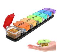 Extra Large Weekly Pill Organizer 7 Day - Portable Daily Pill Box with 7 Detachable Compartments, Vitamin Holder and Medicine Organizer for Supplements, Home and Travel