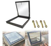 Extra Large Window Well Covers, 80° Opening Skylight House Roof Window with Silent Seal Strip, Waterproof Sunroom Skylight for Vaulted and Flat Roofs