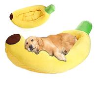 HANHAN Extra Large XL Banana Dog Sofa Bed Calming Personalised Cat Cuddler Sleep Medium Wicker Soft Cushion Orthopedic Cuddler Warm Comfy Washable Cute Anti Chew Anxiety