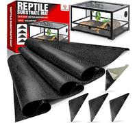 [Extra Larger] 24"x60" Reptile Substrate Mat with 4 PCS Rug Gripper, Extra Thick & Ultra Comfortable,Non-slip, Reptile Tank Accessories for Bearded Dragon, Leopard Gecko,Lizard (not including tank)