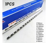 Extra length drill bit with straight shank manufactured from W6 high speed steel for precise deep hole work (C)