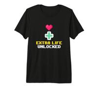 Extra Life Unlocked Open Heart Surgery Cardiac Survivor Premium T-Shirt