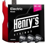 Extra Light Electric Guitar Strings 9-42 - 6 String Set - E1 & 3 Picks Free - Blues Jazz Metal