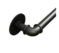 Extra Long 13ft Stair il Kit -Black Wall Mounted Indoor/Outdoor Railing for 1-6 Meter StepsSafe & Stylish Banister Solution for Stairways