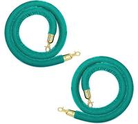 Extra Long 2 Pack Blue Queue Barrier Rope 450cm/177in - Heavy-Duty Durable Stanchion Ropes for Retail Counter Crowd Control, Queue Management, Event Safety