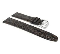 Extra Long, 20mm Brown Croc Pattern Leather Smartwatch Band Strap fits Skagen Hagen, Signatur, Hald & Many More