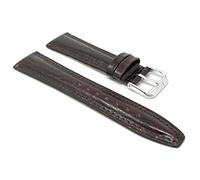 Extra Long, 20mm Lizard Style Glossy Black Leather Smartwatch Band Strap fits Skagen Hagen, Signatur, Hald & Many More