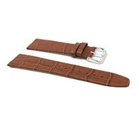 Extra Long, 20mm Tan Classic, Semi-Glossy Leather Smartwatch Band Strap fits Skagen Hagen, Signatur, Hald & Many More