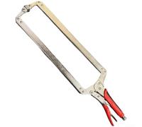 Extra Long 24 Inch C Type Locking Pliers Constructed from Carbon Steel for Welding Jig Building Sheet Metal Positioning and Clamping (A)