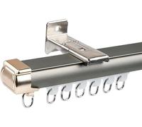 Extra Long 5m Ceiling Curtain Track 1.5mm Thick Straight Rail for Wall/Ceiling Mounting 500cm Sectional Design Easy Installation Ideal for Home Decor and Window Treatments