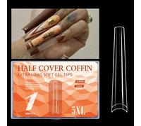 Extra Long 5XL Clear Nails Tips For Professional Acrylic 180pcs Full Covers French Styles Manicure Art Transparent Seamless Nail Tips