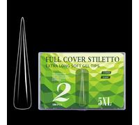 Extra Long 5XL Clear Nails Tips for Professional Acrylic Nails 180 Pieces Full Covers